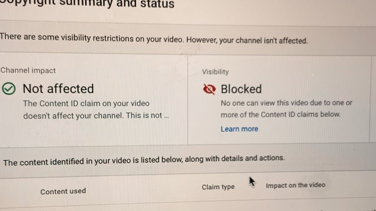 YouTube video player