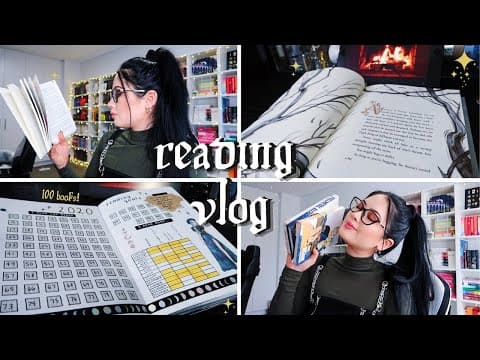 completing my goodreads goal (100 books) | READING VLOG thumbnail