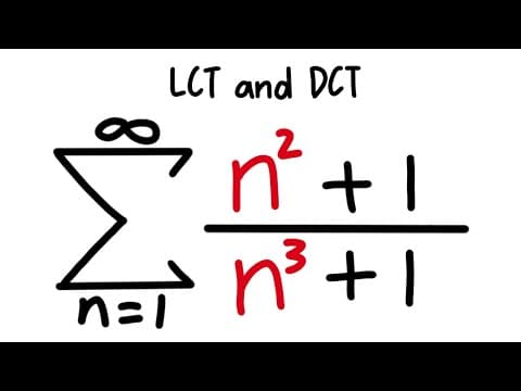 series of (n^2+1)/(n^3+1), limit comparison vs direct comparison, calculus 2 tutorial thumbnail