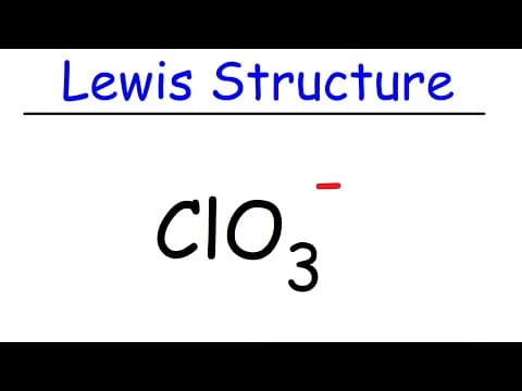 How to Draw the Lewis Structure of the Chlorate Ion thumbnail