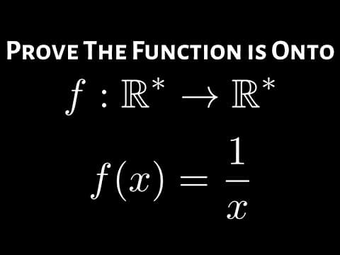 Prove the Function is Onto: f(x) = 1/x thumbnail