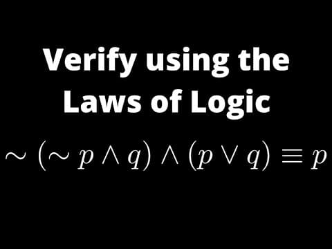 How to Verify Logical Equivalence Using Laws of Logic thumbnail