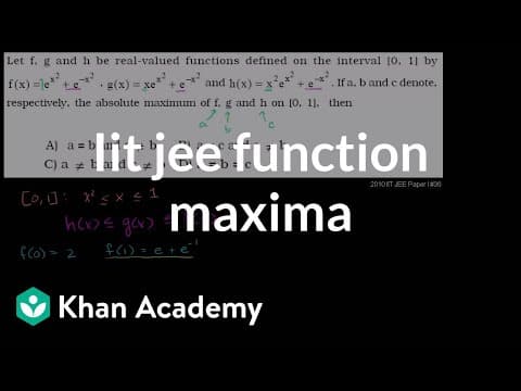 IIT JEE Function Maxima thumbnail