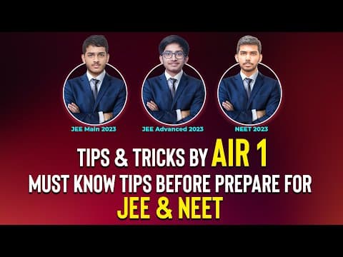 AIR 1 Tips & Tricks || Must Know Tips Before Prepare for JEE & NEET || Infinity Learn NEET thumbnail