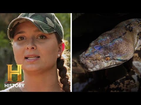 18-FOOT-LONG SERPENT Strikes Again | Swamp People: Serpent Invasion (Season 3) | History thumbnail