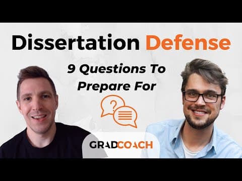 Preparing For Your Dissertation Defense (Viva Voce): 9 Questions You MUST Be Ready For (+ Examples) thumbnail