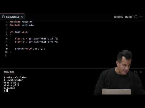 CS50 Fall 2025 - Lecture 1 - C (live, unedited) thumbnail