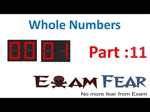 Maths Whole Numbers part 11 (Questions: Property of Whole Number) CBSE Class 6 Mathematics VI thumbnail