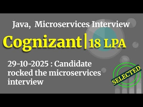Cognizant Microservices Interview thumbnail