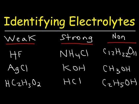 How to Identify Strong, Weak, and Non-Electrolytes thumbnail