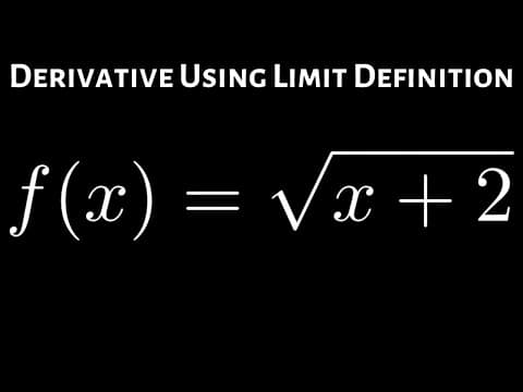 How to Find the Derivative Using the Limit Definition thumbnail