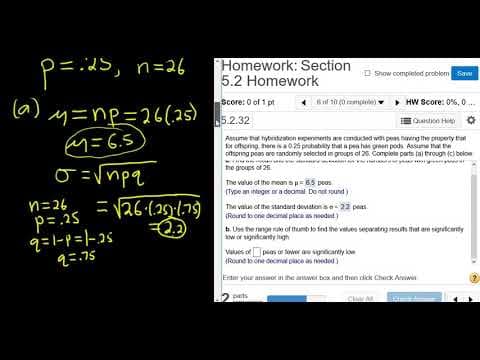 Binomial Mean and Standard Deviation Example thumbnail