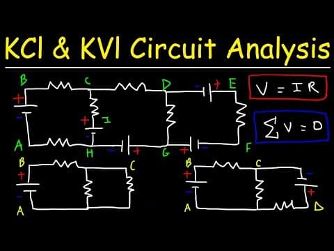 Kirchhoff's Law, Junction & Loop Rule, Ohm's Law - KCl & KVl Circuit Analysis - Physics thumbnail