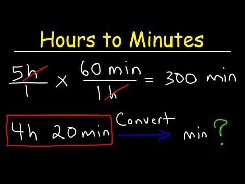 Converting Hours to Minutes and Minutes to Hours thumbnail