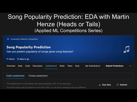 Song Popularity Prediction: EDA with Martin Henze (Part-2) thumbnail