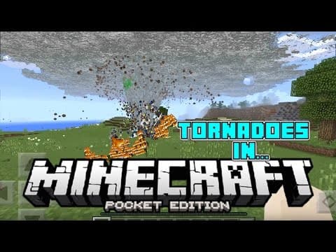 Tornado Mod in Minecraft PE! (MCPE MOD REVIEW 0.15.9/0.16.0) thumbnail