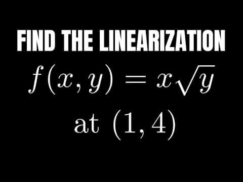 Find the Linearization L(x, y) of f(x, y) = sqrt(x)y at (1, 4) thumbnail