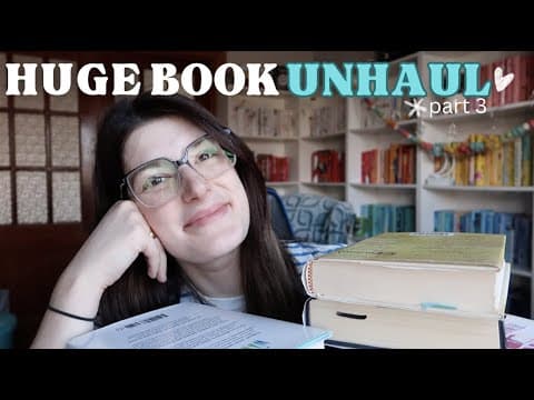 getting rid of EVEN MORE BOOKS 📚 | 100+ book unhaul 🙅🏻♀️| ep.3 thumbnail