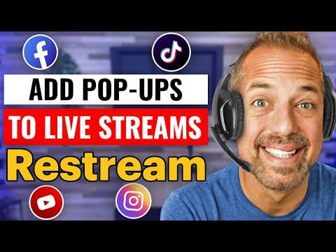 Add Pop Up Graphics To Your Live Stream - Restream Tutorial 2022 thumbnail