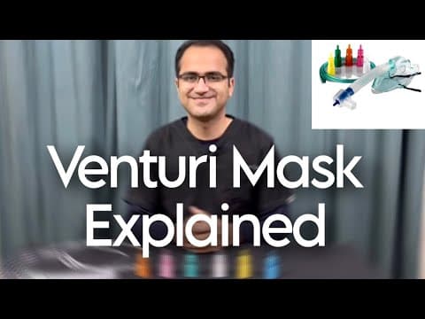 How to Setup Venturi Mask Explained, Mechanism, Indications, COPD, Oxygen Delivery, Procedure, USMLE thumbnail