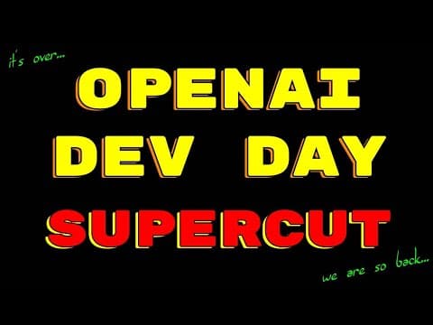 OpenAI Dev Day AI Breakthroughs Just Changed Everything (Supercut) thumbnail