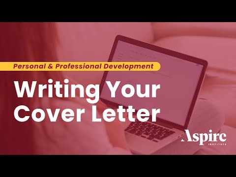 Aspire Professional Development: How To Write A Cover Letter thumbnail