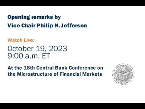 Opening remarks by Vice Chair Jefferson, October 19, 2023 thumbnail