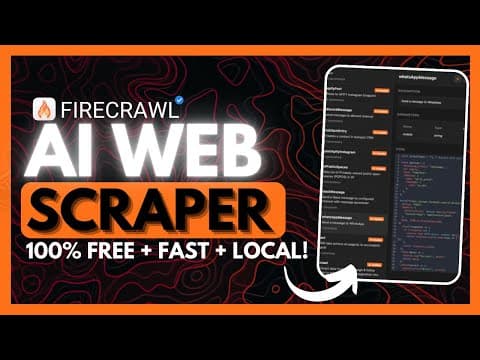 Scrape ANY Website With AI For FREE with Firecrawl! Best AI Web Scraper (Opensource) thumbnail