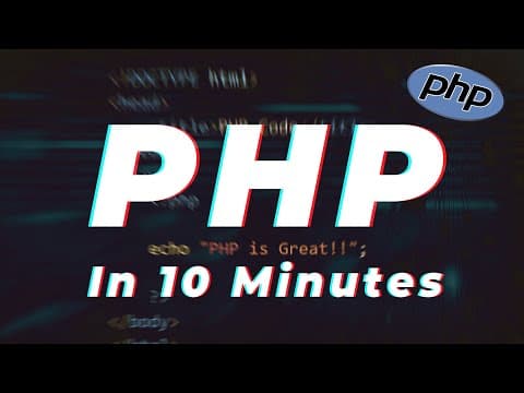 Learn PHP Language In 10 Minutes!! PHP Language Tutorial thumbnail