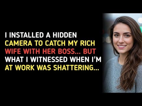 I INSTALLED A HIDDEN CAMERA TO CATCH MY RICH WIFE WITH HER BOSS... BUT WHAT I WITNESSED WHEN I'M AT thumbnail