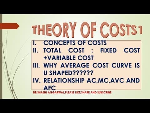 Managerial Economics: Ch-3-2: Theory of Costs thumbnail