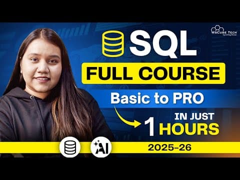 SQL Full Course for Data Analytics in 1 HOUR 🔥| Learn SQL for Beginners (2025) thumbnail