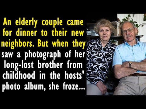 An elderly couple came for dinner to their new neighbors. But when they saw a photograph... thumbnail