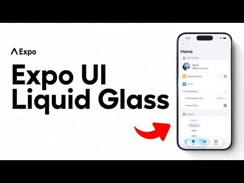 Expo UI iOS Liquid Glass Tutorial thumbnail
