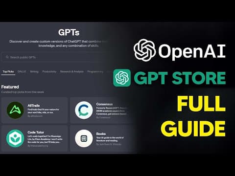 OpenAI's GPT Store Is NOW LIVE (GPT Store Tutorial) thumbnail