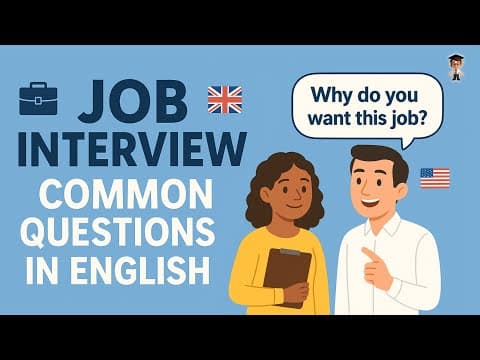 Learn English for Job Interviews – Common Questions You MUST Know thumbnail
