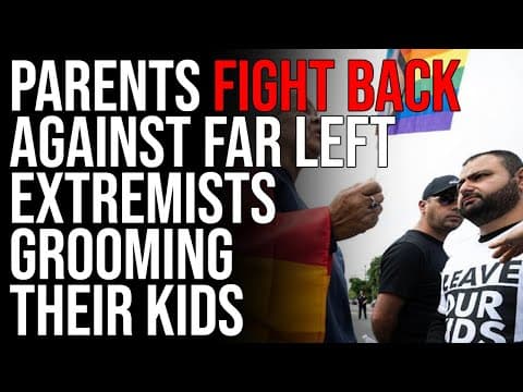 Parents FIGHT BACK Against Far Left Extremists Grooming Their Kids In Street Clash thumbnail