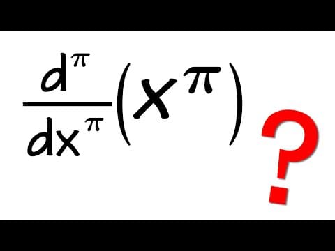 How to Find the Derivative of x^π Using Gamma Function thumbnail