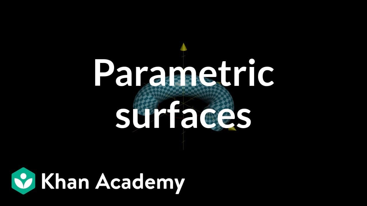 Parametric surfaces | Multivariable calculus | Khan Academy | Glasp