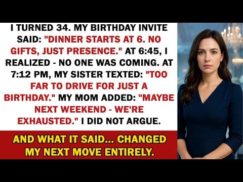 I Turned 34. My Birthday Invite Said: “Dinner Starts At 6. No Gifts, Just Presence.” At 6:45... thumbnail