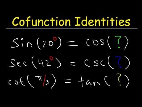 Cofunction Identities   Examples & Practice Problems   Trigonometry thumbnail
