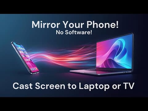 Mirror Your Phone Screen to PC or TV Wirelessly — No Apps Needed! thumbnail