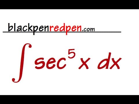 Q49, Integral of sec^5x thumbnail