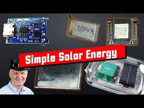 #383 Cheap and simple Solar Power for our small Projects (ESP32, ESP8266, Arduino) thumbnail