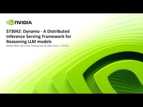 Introducing NVIDIA Dynamo: Low-Latency Distributed Inference for Scaling Reasoning LLMs thumbnail