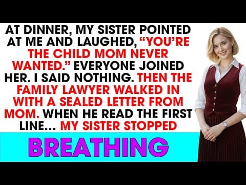 My sister mocked me as ‘the child Mom never wanted’— then the family lawyer arrived with a letter... thumbnail