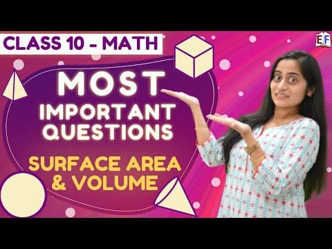 Surface Areas & Volumes Important Questions Class 10 | CBSE Board Exam 2020 thumbnail