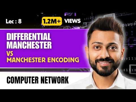 Lec-7: Manchester encoding and differential Manchester encoding in Hindi | Computer Network thumbnail