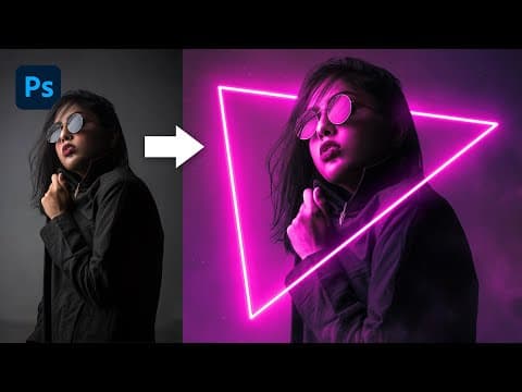 Neon Light Effect Photoshop Tutorial thumbnail