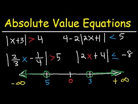 How to Solve Absolute Value Equations with Inequalities thumbnail